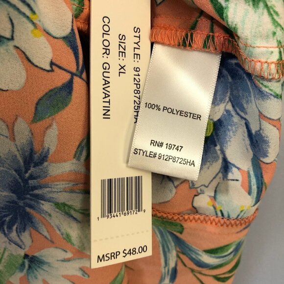 Counterparts Floral Shirt Ruffle Sleeves NEW - Picture 2 of 6